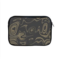 Taupe Umber Abstract Art Swirls Apple Macbook Pro 15  Zipper Case by SpinnyChairDesigns