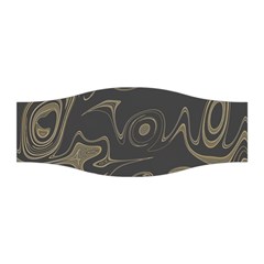 Taupe Umber Abstract Art Swirls Stretchable Headband by SpinnyChairDesigns