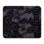 Dark Plum and Black Abstract Art Swirls Large Mousepads Front