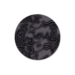 Dark Plum And Black Abstract Art Swirls Magnet 3  (round) by SpinnyChairDesigns