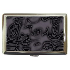 Dark Plum And Black Abstract Art Swirls Cigarette Money Case by SpinnyChairDesigns