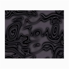 Dark Plum And Black Abstract Art Swirls Small Glasses Cloth by SpinnyChairDesigns