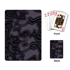 Dark Plum And Black Abstract Art Swirls Playing Cards Single Design (rectangle) by SpinnyChairDesigns