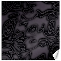 Dark Plum And Black Abstract Art Swirls Canvas 20  X 20  by SpinnyChairDesigns