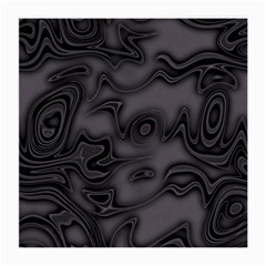 Dark Plum And Black Abstract Art Swirls Medium Glasses Cloth (2 Sides) by SpinnyChairDesigns