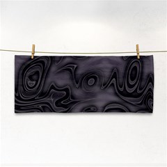 Dark Plum And Black Abstract Art Swirls Hand Towel by SpinnyChairDesigns