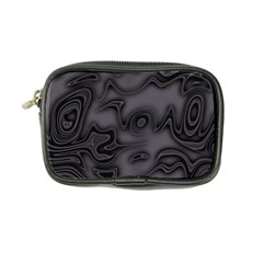 Dark Plum And Black Abstract Art Swirls Coin Purse by SpinnyChairDesigns