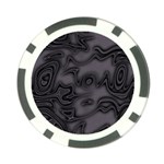 Dark Plum and Black Abstract Art Swirls Poker Chip Card Guard (10 pack) Front