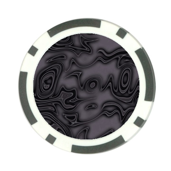 Dark Plum and Black Abstract Art Swirls Poker Chip Card Guard (10 pack)