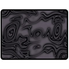 Dark Plum And Black Abstract Art Swirls Fleece Blanket (large)  by SpinnyChairDesigns