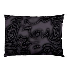 Dark Plum And Black Abstract Art Swirls Pillow Case (two Sides) by SpinnyChairDesigns