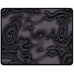 Dark Plum And Black Abstract Art Swirls Double Sided Fleece Blanket (medium)  by SpinnyChairDesigns