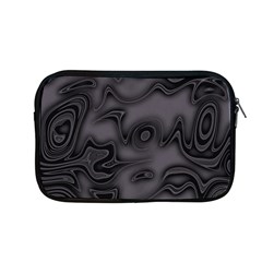 Dark Plum And Black Abstract Art Swirls Apple Macbook Pro 13  Zipper Case by SpinnyChairDesigns