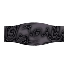 Dark Plum And Black Abstract Art Swirls Stretchable Headband by SpinnyChairDesigns