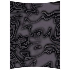 Dark Plum And Black Abstract Art Swirls Back Support Cushion by SpinnyChairDesigns