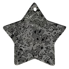 Comic Book Camouflage Star Ornament (two Sides) by SpinnyChairDesigns