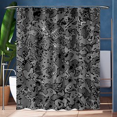 Comic Book Camouflage Shower Curtain 60  X 72  (medium) by SpinnyChairDesigns