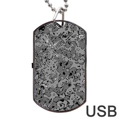 Comic Book Camouflage Dog Tag Usb Flash (one Side) by SpinnyChairDesigns