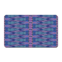 Purple Blue Ikat Stripes Magnet (rectangular) by SpinnyChairDesigns