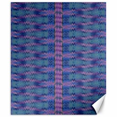 Purple Blue Ikat Stripes Canvas 20  X 24  by SpinnyChairDesigns