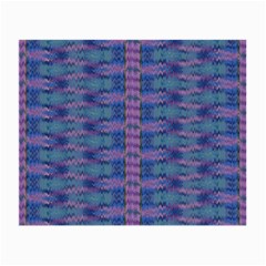 Purple Blue Ikat Stripes Small Glasses Cloth (2 Sides) by SpinnyChairDesigns