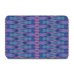 Purple Blue Ikat Stripes Plate Mats by SpinnyChairDesigns