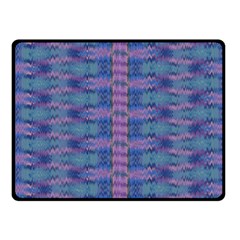 Purple Blue Ikat Stripes Fleece Blanket (small) by SpinnyChairDesigns