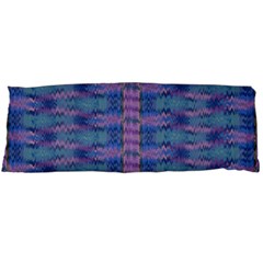 Purple Blue Ikat Stripes Body Pillow Case (dakimakura) by SpinnyChairDesigns