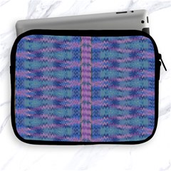 Purple Blue Ikat Stripes Apple Ipad 2/3/4 Zipper Cases by SpinnyChairDesigns