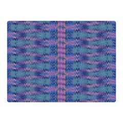 Purple Blue Ikat Stripes Double Sided Flano Blanket (mini)  by SpinnyChairDesigns