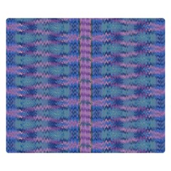 Purple Blue Ikat Stripes Double Sided Flano Blanket (small)  by SpinnyChairDesigns