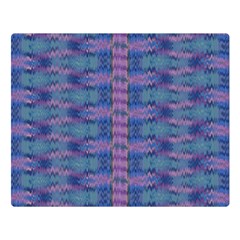 Purple Blue Ikat Stripes Double Sided Flano Blanket (large)  by SpinnyChairDesigns