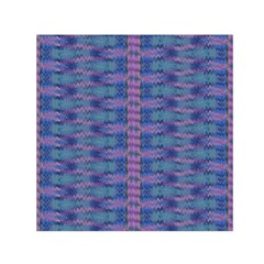 Purple Blue Ikat Stripes Small Satin Scarf (square) by SpinnyChairDesigns