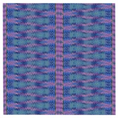 Purple Blue Ikat Stripes Wooden Puzzle Square by SpinnyChairDesigns