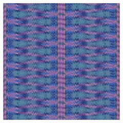 Purple Blue Ikat Stripes Long Sheer Chiffon Scarf 