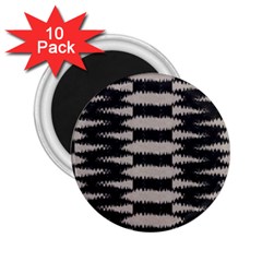 Black And White Zebra Ikat Stripes 2 25  Magnets (10 Pack)  by SpinnyChairDesigns