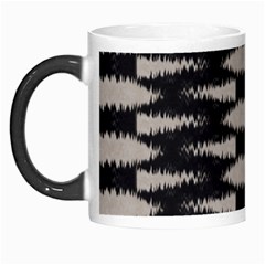 Black And White Zebra Ikat Stripes Morph Mugs by SpinnyChairDesigns