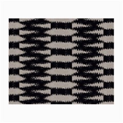 Black And White Zebra Ikat Stripes Small Glasses Cloth by SpinnyChairDesigns