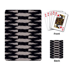 Black And White Zebra Ikat Stripes Playing Cards Single Design (rectangle) by SpinnyChairDesigns