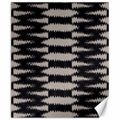 Black And White Zebra Ikat Stripes Canvas 20  X 24  by SpinnyChairDesigns