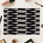 Black and White Zebra Ikat Stripes Cosmetic Bag (XL) Front