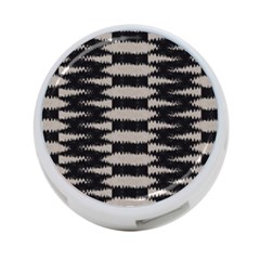 Black And White Zebra Ikat Stripes 4-port Usb Hub (two Sides) by SpinnyChairDesigns