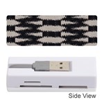 Black and White Zebra Ikat Stripes Memory Card Reader (Stick) Front