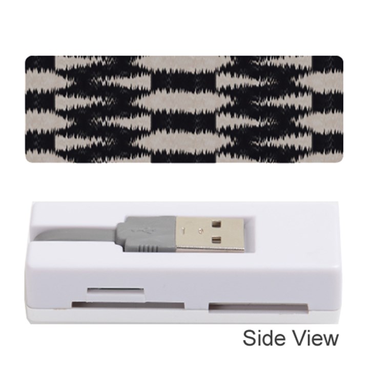 Black and White Zebra Ikat Stripes Memory Card Reader (Stick)