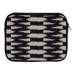 Black And White Zebra Ikat Stripes Apple Ipad 2/3/4 Zipper Cases by SpinnyChairDesigns