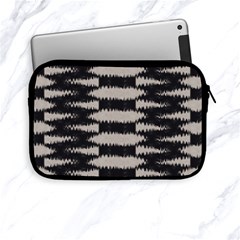 Black And White Zebra Ikat Stripes Apple Ipad Mini Zipper Cases by SpinnyChairDesigns