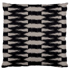 Black And White Zebra Ikat Stripes Standard Flano Cushion Case (one Side) by SpinnyChairDesigns