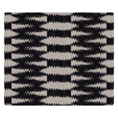 Black And White Zebra Ikat Stripes Double Sided Flano Blanket (small)  by SpinnyChairDesigns