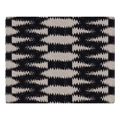 Black And White Zebra Ikat Stripes Double Sided Flano Blanket (large)  by SpinnyChairDesigns