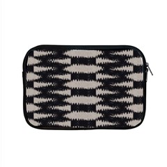 Black And White Zebra Ikat Stripes Apple Macbook Pro 15  Zipper Case by SpinnyChairDesigns